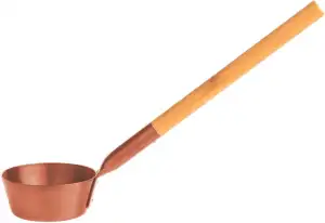 Rento Saunakelle Aluminium mit Bambusgriff Kupfer Braun