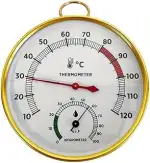 Sauna-Thermometer und Hygrometer mit Rahmen, genaue Temperatur 10-120°C & Luftfeuchtigkeit 0-100%...