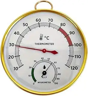 Sauna-Thermometer und Hygrometer mit Rahmen, genaue Temperatur 10-120°C & Luftfe