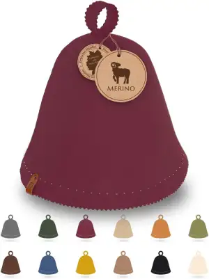 Saunamütze aus hochwertige Merinowolle – Nahtlos & formstabil – Schutz vor Überh