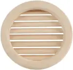 eliga Lüftungsgitter rund mit schrägen Holzleisten