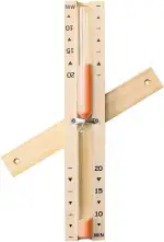 Sanduhr Sauna, Sanduhr 20 Minuten, Orange 20 Minuten Hölzerner Sand, Drehung der Dhamuhr, Reldo De Arena, ist mit Zeitgläsern im Zeitkanal Sandale und Baloo Betäubt