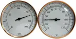 Hygrometer und Thermometer zur Wandmontage für Sauna mit mechanischem Batteriebetrieb