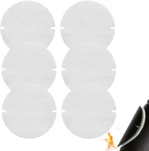 flintronic Flam Dichtung, 6 Stück Ofenrohrdichtung, 155mm Ofenrohr Dichtung, Dichtungen, Flachdichtung für Ofenrohrklappen Hitzebeständig bis 1260°C Keramikfasermatte für Ofenrohrklappen Ø 120-150 mm