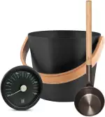 Hochwertige Sauna- Set's inkl. digitaler POOL Total Saunabroschüre (Saunakübel mit Henkel, Kelle ...