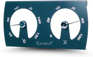 SULENO - Sauna Klimamesser KJELL, Saunazubehör, Thermometer 20-120 °C, Hygromete