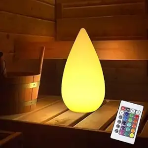 Kabellos Sauna Lampe Akku Tischlampe Dimmbar Mit Fernbedienung, LED Outdoor Tisc