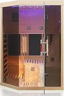 Dewello® Infrarotsauna Infrarotkabine Ottawa 140x120 1-2 Person Vollspektrumstra