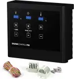 Suleno Saunasteuergerät Elektronisch finnisch, Digitale Saunasteuerung mit Touch-Control, Temperaturregelung 10-100°C, für Saunaöfen 3,5-9 kW, Black Edition mit 2-Sensorentechnik