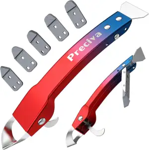 Silikonentferner Werkzeug,Preciva 4-in-1-Silikon-Dichtungswerkzeug-Set, Dichtmittel-Entfernungswerkzeug mit Edelstahlkopf, Silikon-Fugenschaber, Silikon-Glättungswerkzeug für Badezimmer/Küche