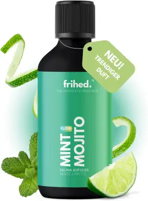 frihed.® Saunaaufguss Mint Mojito - Hochkonzentriertes Saunaöl Minze & Limette -