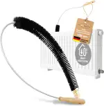 Heizkörperbürste 120cm mit Ziegenhaar Borsten für Heizkörperreinigung - Heizungsbürste, Flachheizkörper, Rippenheizkörper - Heizkörper Reinigungsbürste Edelstahldraht & Kunststoffummantelung
