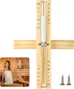Sauna Stundenglas Sand Timer,15 Minuten Sand Timer Holz Sand Uhr Stunde Glas Timer mit Sand Sauna Zubehör,Wandmontierbare rotierende hitzebeständige Stundenglas für Sauna & SPA,Familie,Hotel