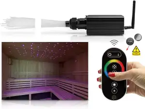 PMMA Faser -LED-Licht, Saunafaser Licht,Sauna Sternenlicht,16 W, RGBW, 300 Stück