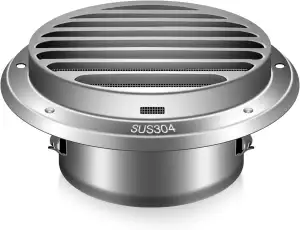 Aygrochy Lüftungsgitter 100mm Edelstahl 304, Verdickt Wand Tellerventil, Rund Ab