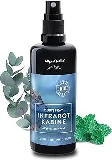 AllgäuQuelle® BIO Infrarotkabine Duftspray mit 100% Bio-Öle. Allgäuer Atemwohl Eukalyptus Salbei ...