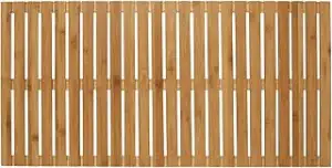 WENKO Baderost Bambus 100 x 50 cm, rutschfeste Badewannenmatte Antirutschmatte M
