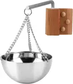 Aroma Schüssel Sauna, Sauna Schüssel für Ätherische Öle Aroma Diffuser Sauna Diffusor Schale für Sauna mit Schwenkarm und Schraubdeckeln für Sauna und Spa