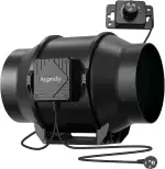 Aygrochy Rohrventilator 150mm Regelbar, Abluftventilator 683m³/h,Inline rohrlüfter für Heizung, Kühlung, Booster, Wachstumszelte, Hydrokulturen, Heimgebrauch, Belüftung und Abluftgebläse