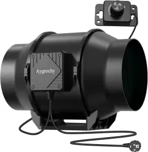 Aygrochy Rohrventilator 150mm Regelbar, Abluftventilator 683m³/h,Inline rohrlüft