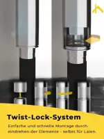 Edelstahlschornstein Bausatz in allen Längen und Durchmessern doppelwandiger Aussenkamin 25mm Isolierung 0,5mm Wandstärke Schrauberverschluss Kaminbausatz aus V4A Edelstahl (Ø 130mm, 2,2m)