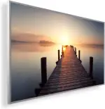 Könighaus 450W Infrarotheizung mit Bild in HD Qualität - Energiesparend - TÜV SÜD + 5 Jahre Garantie - Doppelter Überhitzungsschutz - Infrarot Wandheizung - Motiv: 1. Steg gerade