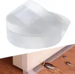 Türdichtung Silikon Selbstklebend Transparent 4,5 cm x 10 m - Günstiger Zugluftstopper Fensterdichtung Schalldämmend Staubdicht Anti-Insekten Wetterfest