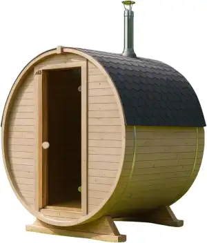 Fasssauna Garten Outdoor Sauna aus nordischer Fichte – Verschiedene Größen (2–6 