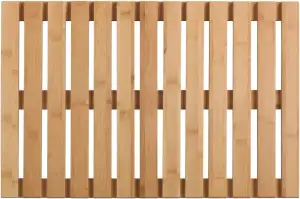 WENKO Baderost Mod. Indoor & Outdoor Bambus rutschfeste Badematte aus umweltfreu