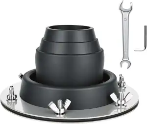 Ofenrohr Durchführung Zelt 45-100mm, Edelstahl Basis Hot Tent Stove Jack aus Hit