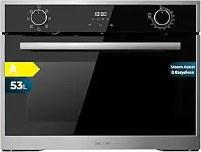 Cecotec Einbaubackofen 45 cm hoch Bolero Hexa M224500 Edge A. 2600W, 53L Kapazität, 7 Funktionen,...