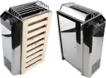 Saunaofen, 3,6 KW, Interne Steuerung, Temperaturverstellbar, Elektrischer Saunaofen aus Edelstahl, Nass- und Trocken Saunaofen für Zuhause, Hotel, Spa, Dampfbad, Bad, Dusche