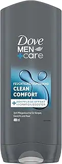 Dove Men+Care 3-in-1 Duschgel Clean Comfort Duschbad für Körper, Gesicht und Haar mit 24 Stunden ...