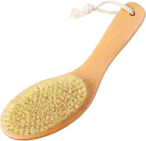 Rückenbürste,Körperbürste Trockenbürste mit Langem Stiel,Soft Natural Bristles B