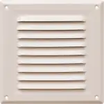 Lüftungsgitter 170x170 mm - Lüftung mit Gitter - Belüftungsgitter – Stahl - Belüftungsgitter mit Insektenschutz - Lüftungsabdeckung - Abluftgitter für Kamin - 9010 WEISS GLÄNZEND