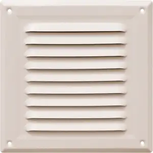 Lüftungsgitter 170x170 mm - Lüftung mit Gitter - Belüftungsgitter – Stahl - Belüftungsgitter mit Insektenschutz - Lüftungsabdeckung - Abluftgitter für Kamin - 9010 WEISS GLÄNZEND