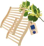2X HOFMEISTER® Sauna Rückenlehne, 51 cm, Linden-Holz für hohe Temperaturen, ergonomisch geformt, ...