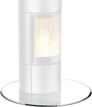 BIJON Glasplatte Kreis für Kaminofen mit Dichtlippe, Glasbodenplatte - Funkensch