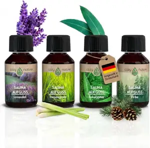 CozyNature® Saunaaufguss mit ätherischem Öl | Sauna Aufgussmittel | Sauna Zubehö