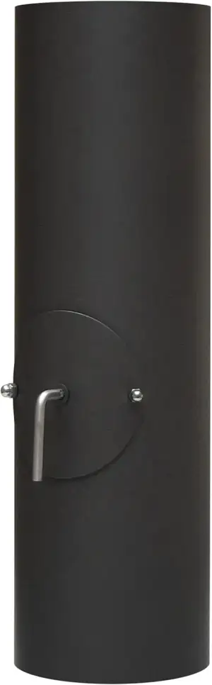 raik Rauchrohr/Ofenrohr mit Zugregulierung, Tür und Kondensatring 150 mm Durchme