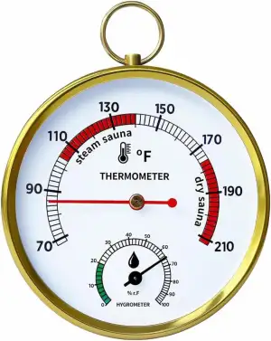 Sauna Thermometer Hygrometer [2 in1 Funktion] - Präzises Saunathermometer für ei