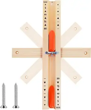 Sauna Sanduhr 20 Minuten,360° Drehbare Sauna Uhr Holz,Glas Robust & Hitzebeständ