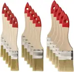 M7 15 STK. Flachpinsel-Set: 1“ – 5 STK. (ca. 25 mm), 1,5“ – 5 STK. (ca. 38 mm), 2“ – 5 STK. (ca. 50 mm) Serie 30, Lackierpinsel mit Synthetischen Borsten, Malerpinsel mit Naturholz und Stahlzwinge