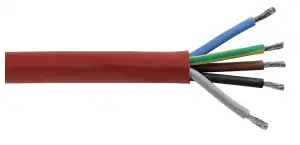 3 Meter (m) Silikonkabel 5x2,5 mm² | SiHF-J | Hitzebeständige und flexible Silikonleitung | Saunakabel | Optimal für Saunaöfen | -60°C bis +180°C | Wärmegeräte, Scheinwerfer, Heizkraftwerke etc.