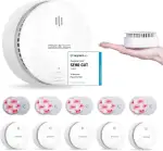 Rauchmelder, mit Magnethalterung, Rauchmelder 10 Jahre Batterie Austauschbarer, Feuermelder mit Stille/Test-Taste, entspricht dem TÜV Zertifiziert EN 14604 Standard (5 STÜCK)