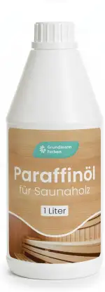 Grundmann Pflegeöl für die Sauna - 1 Liter Saunaöl Paraffinöl - Natürliches Pflegeöl zum Schutz von Saunaholz - Schützt das Holz