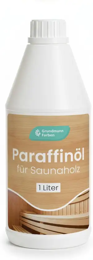 Grundmann Pflegeöl für die Sauna - 1 Liter Saunaöl Paraffinöl - Natürliches Pfle