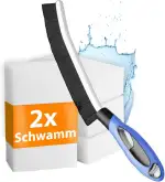 Fugenbürste inkl. gratis Schmutzradierer – 1x Reinigungsbürste + 2X Melamin Schwamm – Fugenbürste...