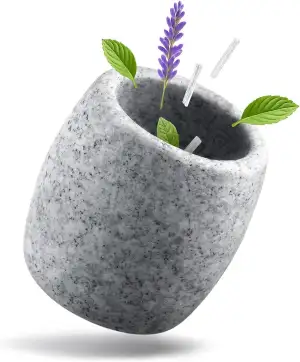 Verdampferschale Sauna aus Granit - 6,5 x 6,5 cm Sauna Ei für Mentholkristalle &