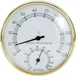 Sauna Hygrometer und Thermometer Combo, Edelstahl Temperatur Luftfeuchtigkeitsmesser für Außensau...